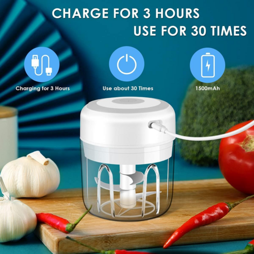 Hachoir à ail électrique sans fil 300 ml - Multi-usage cuisine