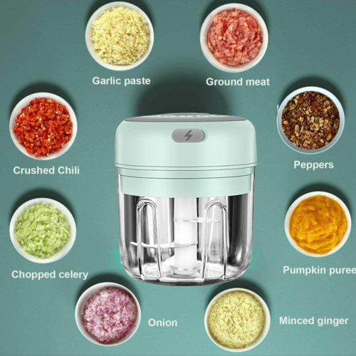Hachoir à ail électrique sans fil 300 ml - Multi-usage cuisine