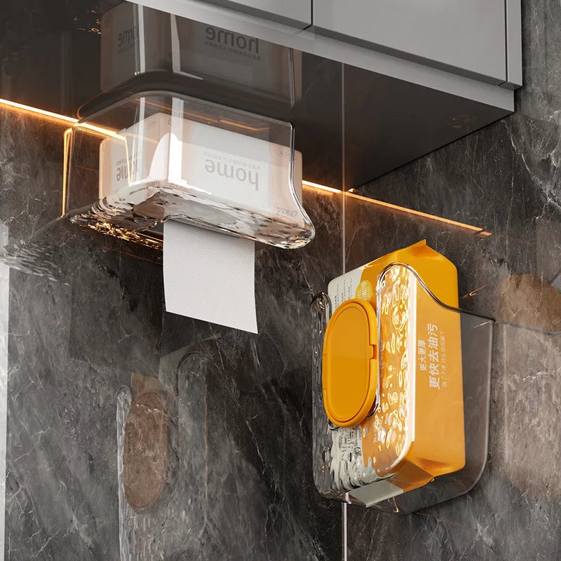 Boîte de rangement papier toilette étanche sans perçage