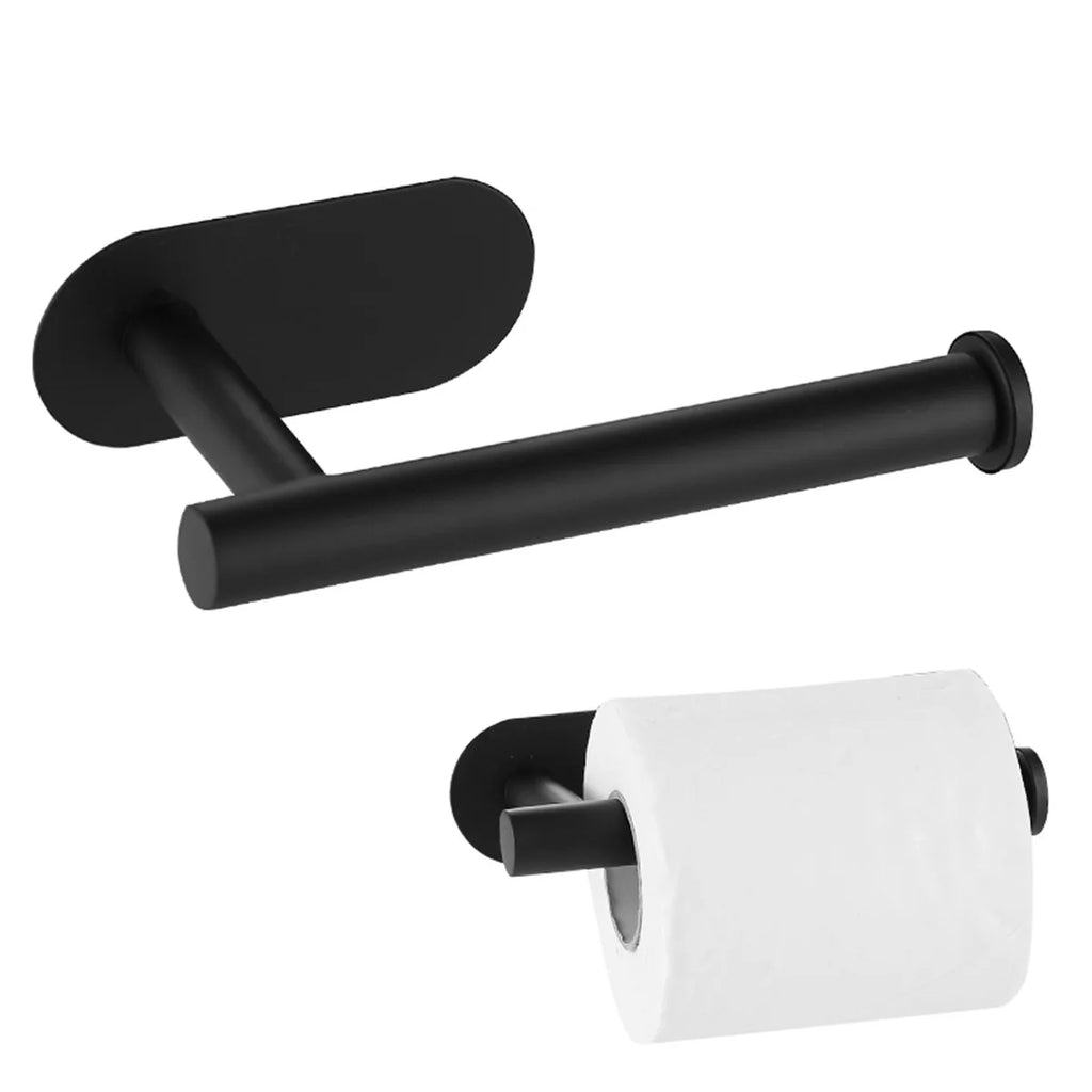 Porte-papier toilette adhésif en inox — Distributeur essuie-tout