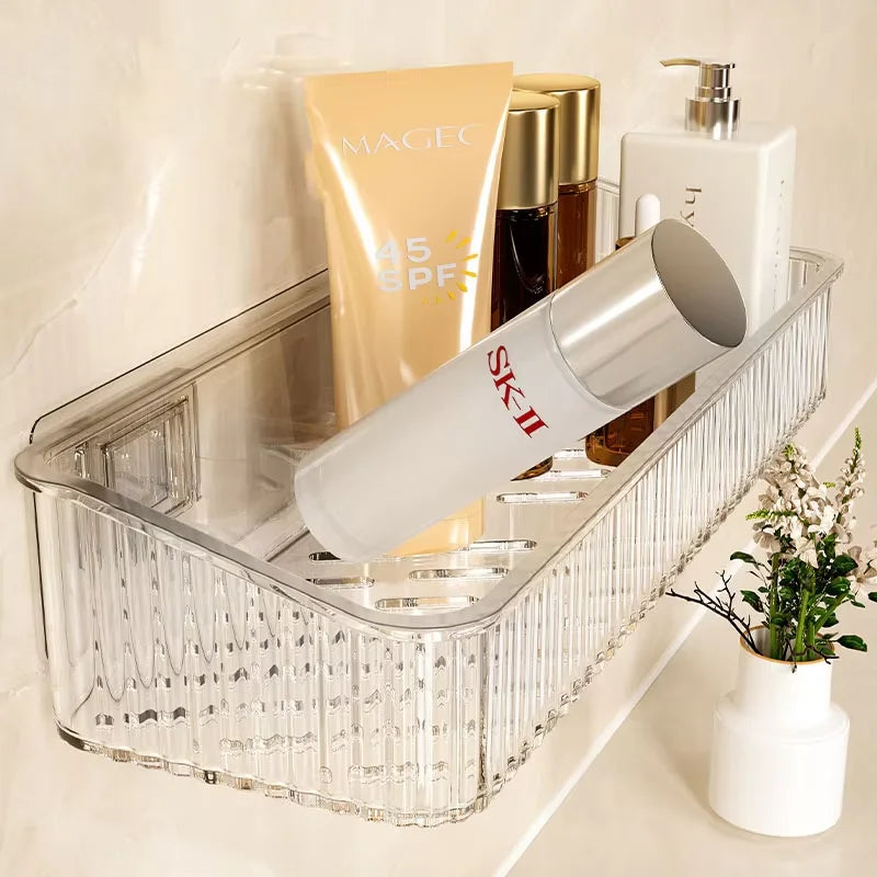 Étagère de rangement murale sans perçage — Salle de bain