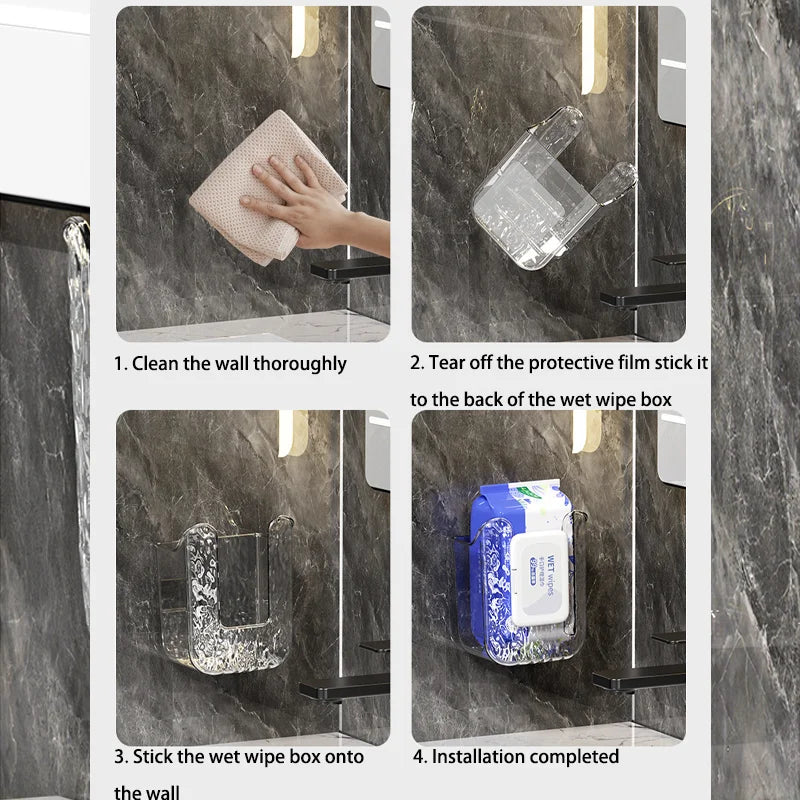 Boîte de rangement papier toilette étanche sans perçage
