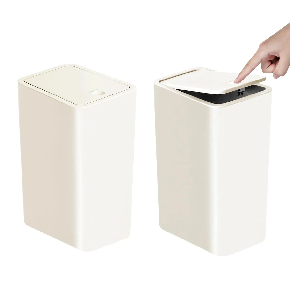 Poubelle de salle de bain 10L avec couvercle à pression