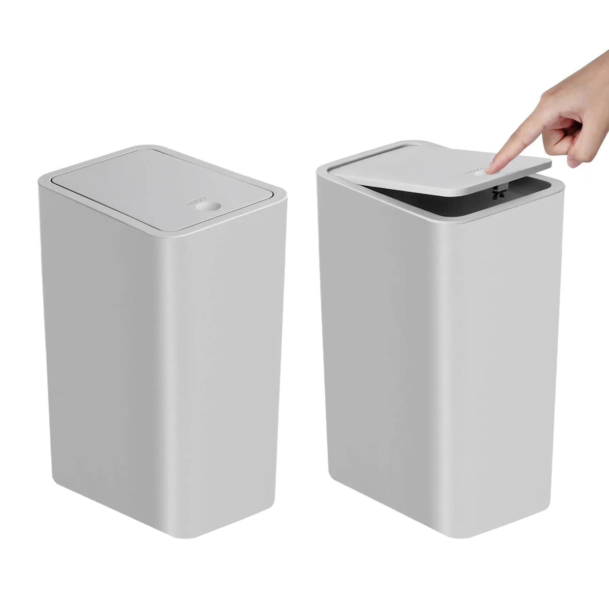 Poubelle de salle de bain 10L avec couvercle à pression