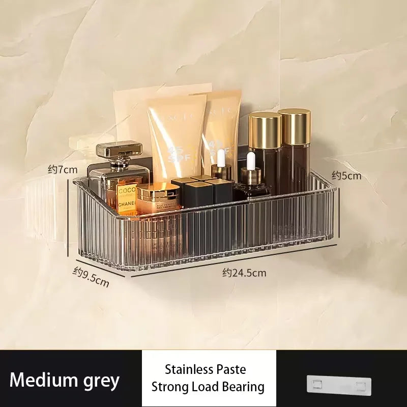 Étagère de rangement murale sans perçage — Salle de bain
