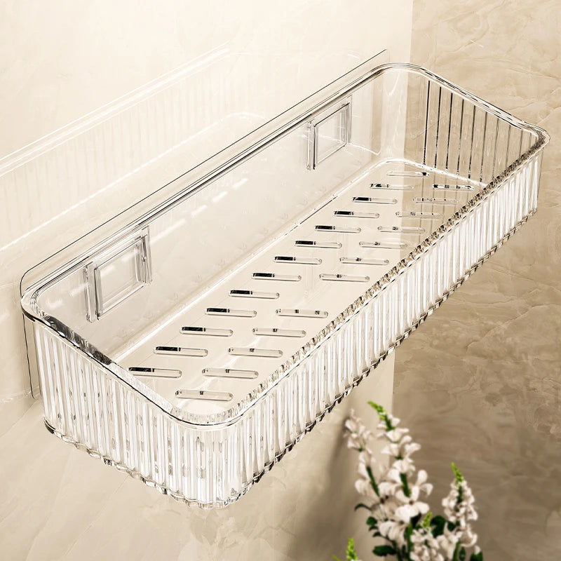 Étagère de rangement murale sans perçage — Salle de bain