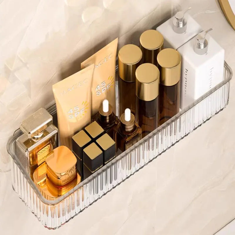 Étagère de rangement murale sans perçage — Salle de bain