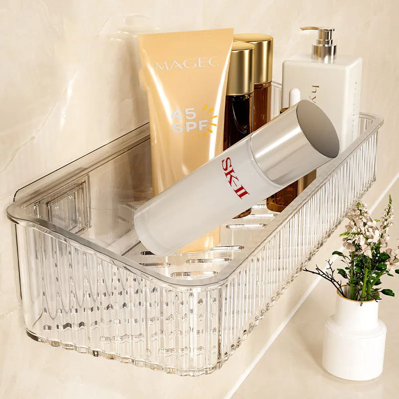 Étagère de rangement murale sans perçage — Salle de bain