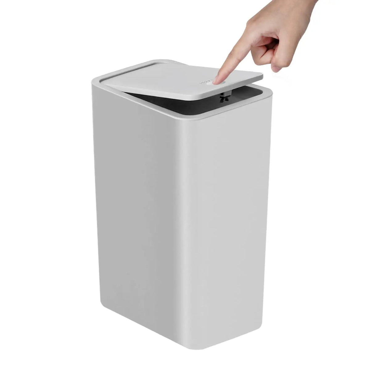 Poubelle de salle de bain 10L avec couvercle à pression