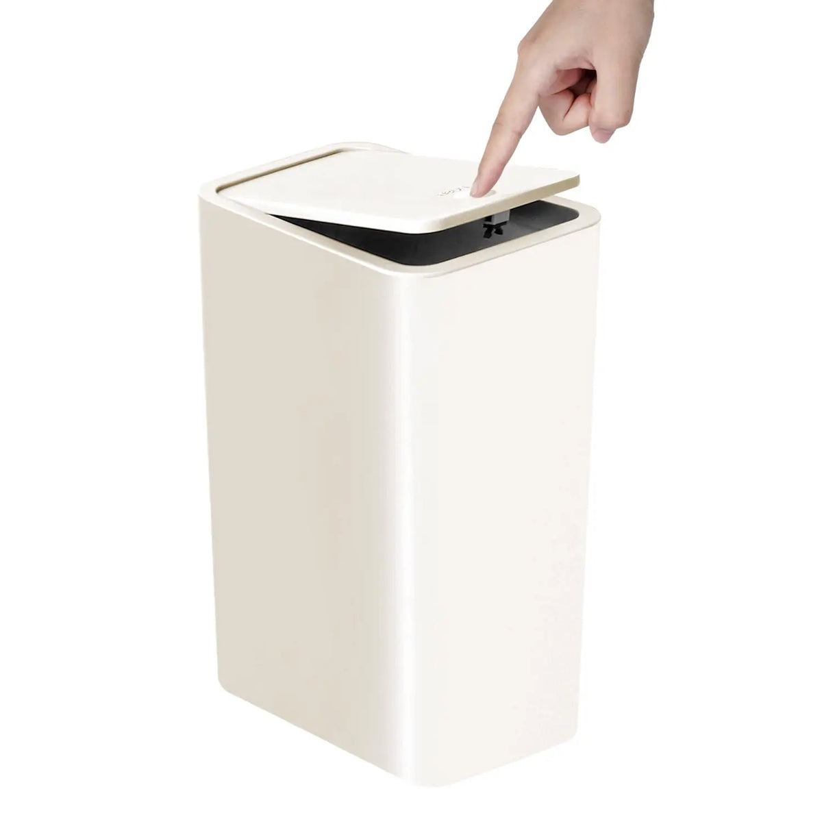 Poubelle de salle de bain 10L avec couvercle à pression