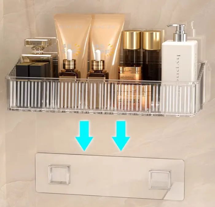 Étagère de rangement murale sans perçage — Salle de bain
